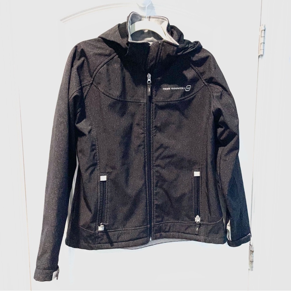 Free Country Black Water-Resistant Women’s Large Spring Jacket | Fleece lining